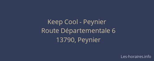 Keep Cool - Peynier