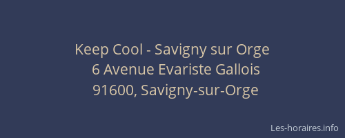 Keep Cool - Savigny sur Orge