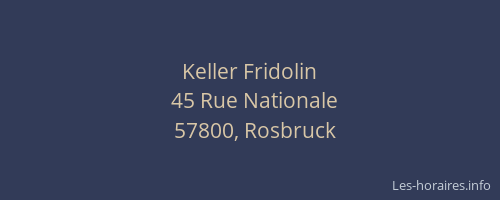 Keller Fridolin
