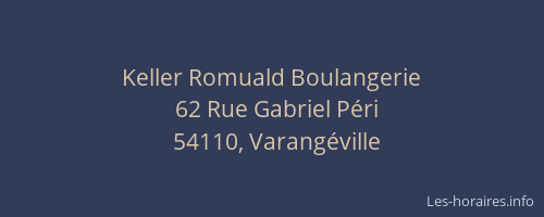 Keller Romuald Boulangerie