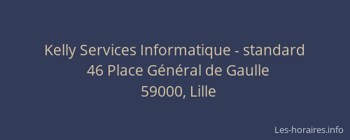 Kelly Services Informatique - standard