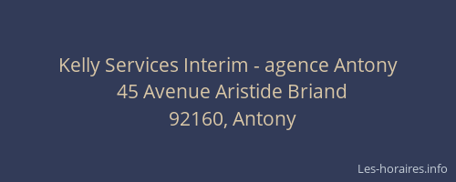 Kelly Services Interim - agence Antony