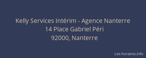 Kelly Services Intérim - Agence Nanterre