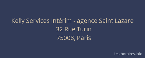 Kelly Services Intérim - agence Saint Lazare