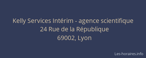 Kelly Services Intérim - agence scientifique