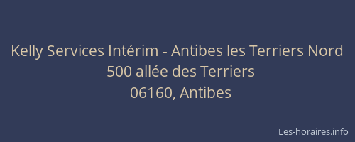 Kelly Services Intérim - Antibes les Terriers Nord