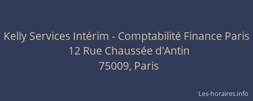 Kelly Services Intérim - Comptabilité Finance Paris