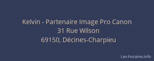 Kelvin - Partenaire Image Pro Canon