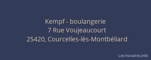 Kempf - boulangerie