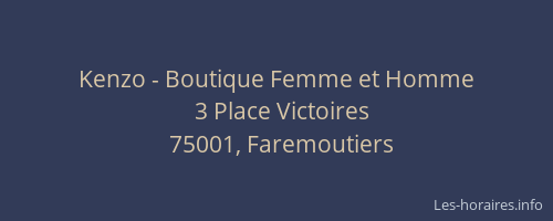 Kenzo - Boutique Femme et Homme