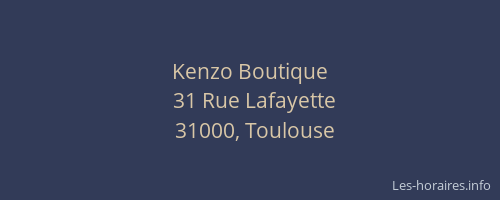 Kenzo Boutique