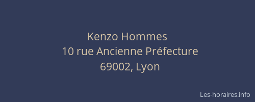 Kenzo Hommes