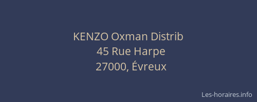 KENZO Oxman Distrib