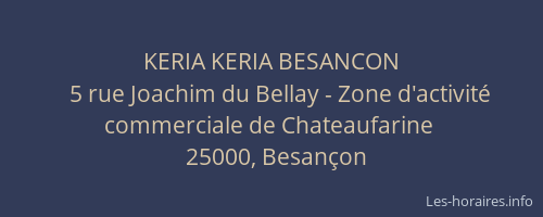 KERIA KERIA BESANCON