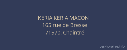 KERIA KERIA MACON
