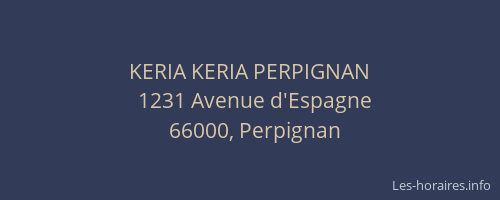 KERIA KERIA PERPIGNAN
