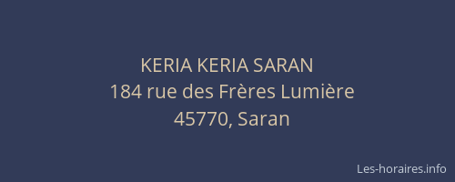 KERIA KERIA SARAN