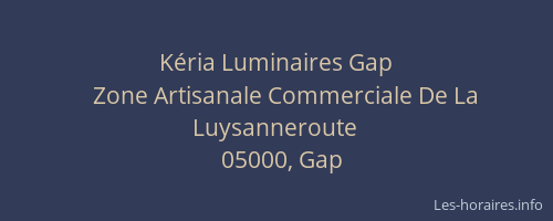 Kéria Luminaires Gap