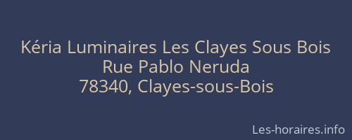 Kéria Luminaires Les Clayes Sous Bois