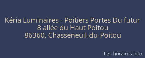 Kéria Luminaires - Poitiers Portes Du futur