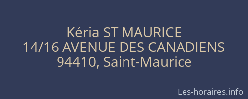 Kéria ST MAURICE