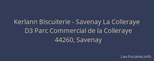 Kerlann Biscuiterie - Savenay La Colleraye