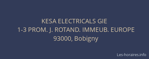 KESA ELECTRICALS GIE