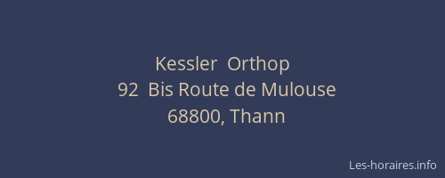 Kessler  Orthop