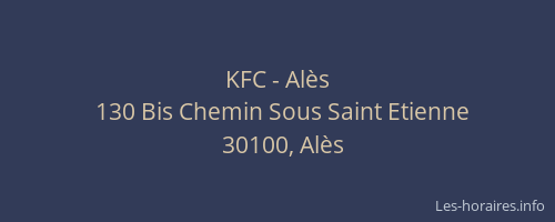KFC - Alès