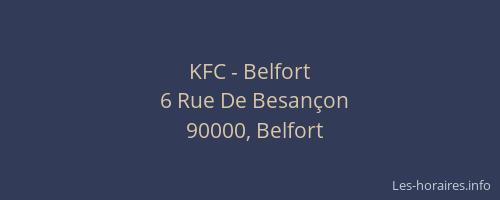 KFC - Belfort