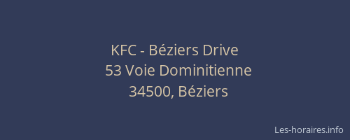 KFC - Béziers Drive