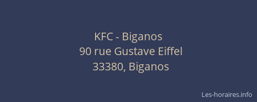 KFC - Biganos