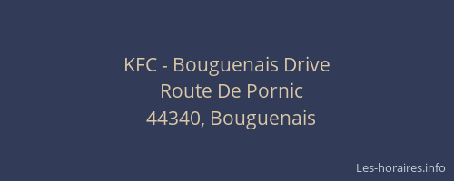 KFC - Bouguenais Drive