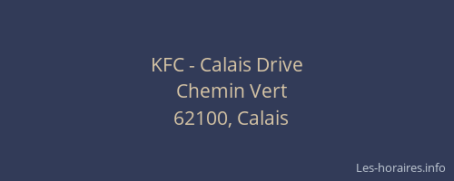 KFC - Calais Drive