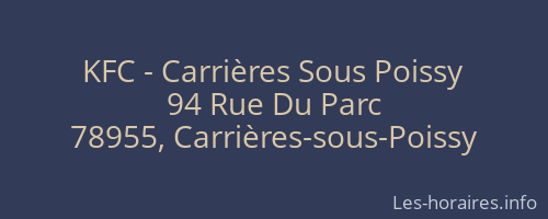 KFC - Carrières Sous Poissy