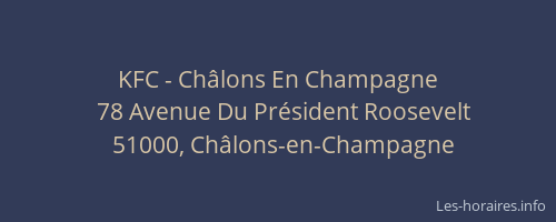 KFC - Châlons En Champagne