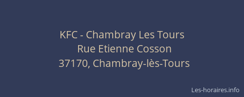 KFC - Chambray Les Tours