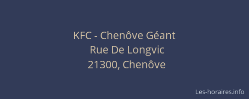 KFC - Chenôve Géant