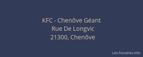 KFC - Chen&ocirc;ve G&eacute;ant
