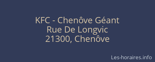 KFC - Chenôve Géant