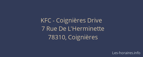 KFC - Coignières Drive