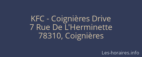 KFC - Coignières Drive