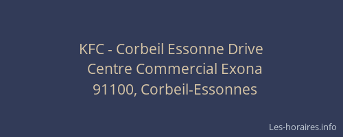 KFC - Corbeil Essonne Drive