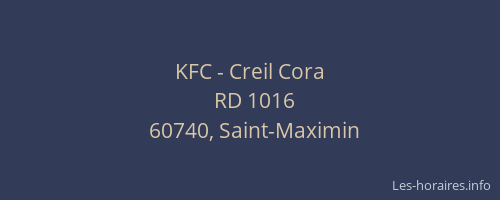 KFC - Creil Cora