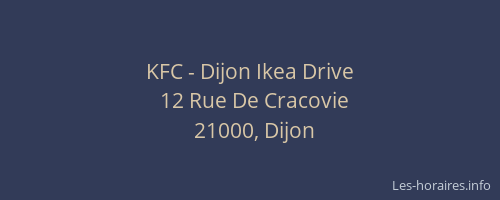 KFC - Dijon Ikea Drive