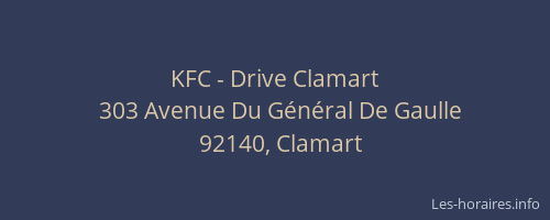 KFC - Drive Clamart