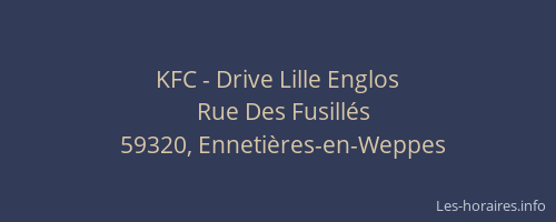 KFC - Drive Lille Englos