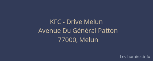 KFC - Drive Melun
