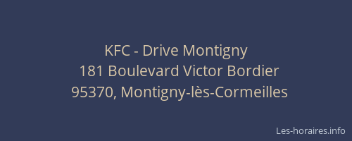 KFC - Drive Montigny
