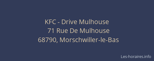 KFC - Drive Mulhouse